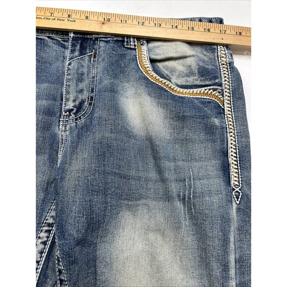 Lot Of 2 CJ BLACK PREMIUM Jeans Mens 34x32 Relaxed Straight & Boot Thick Stitch - Picture 6 of 16